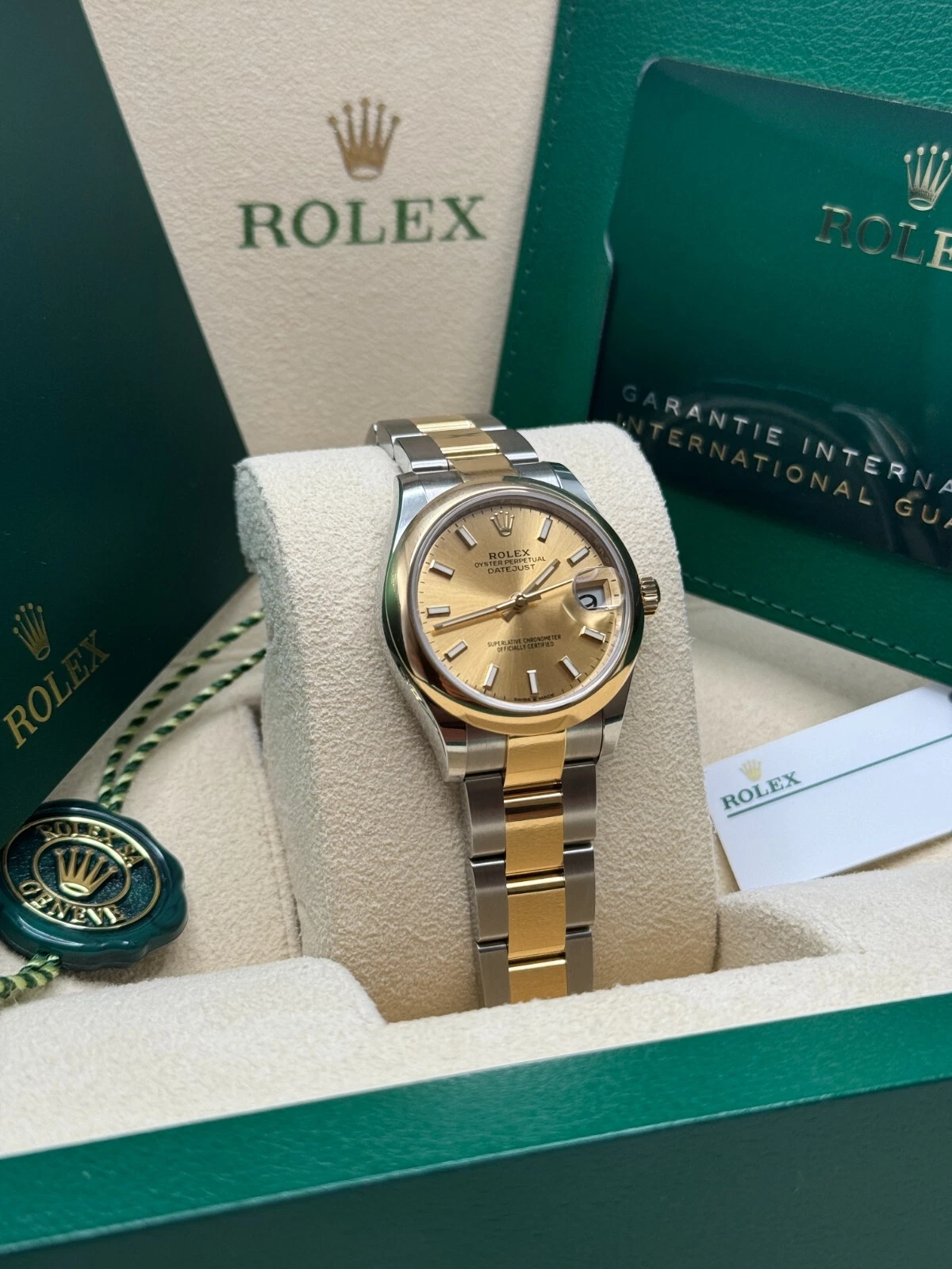 RLX Datejust m278243-0013/0014 31mm Champagne Dial Yellow Rolesor Oyster Watch - Image 4