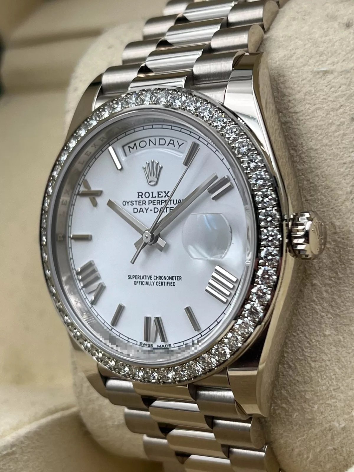 RLX Day-Date 40mm 228349RBR-0039 White Dial President Bracelet - Image 4