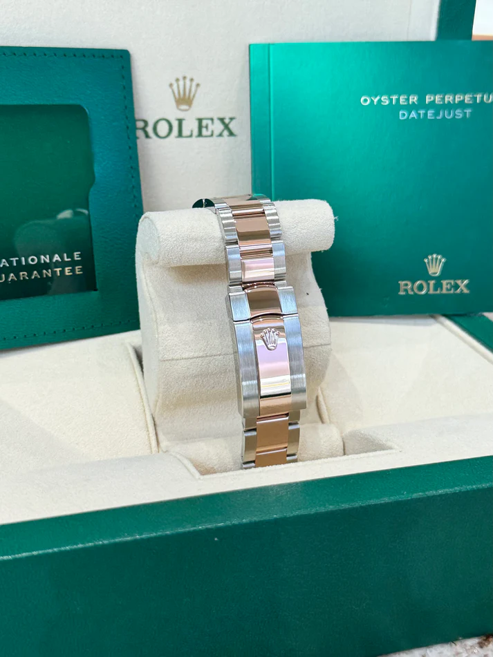 RLX Datejust 41mm 126301 Sundust Index Oyster Steel and Everose Gold Watch - Image 8