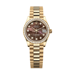 RLX Datejust m278288RBR-0032 Black Mother-of-Pearl 31mm Dial President Bracelet Watch