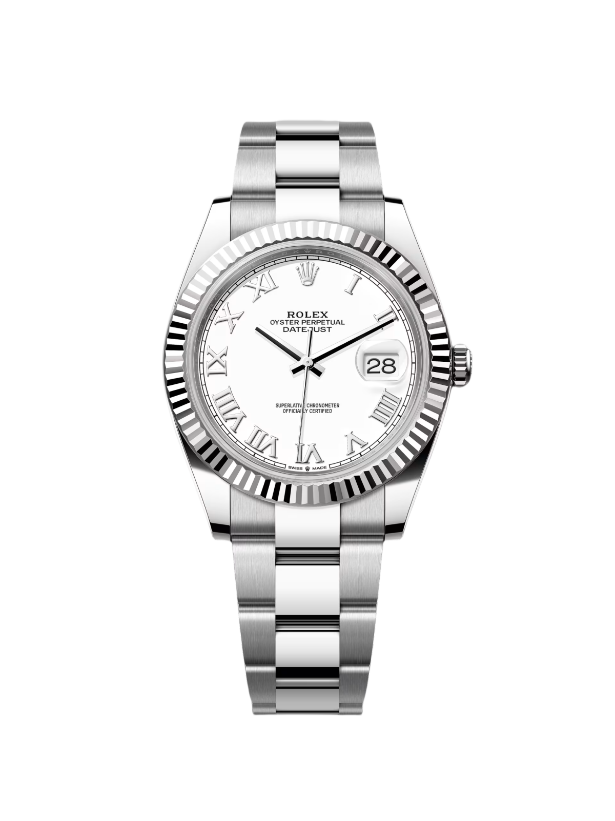 RLX Datejust 41mm 126334 White Roman Oyster Stainless Steel Mens Watch - Image 2