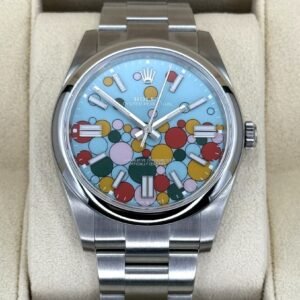 【Super Clone】ROyster Perpetual 2023 Swiss Replica Watch Celebration Dial Ref 124300