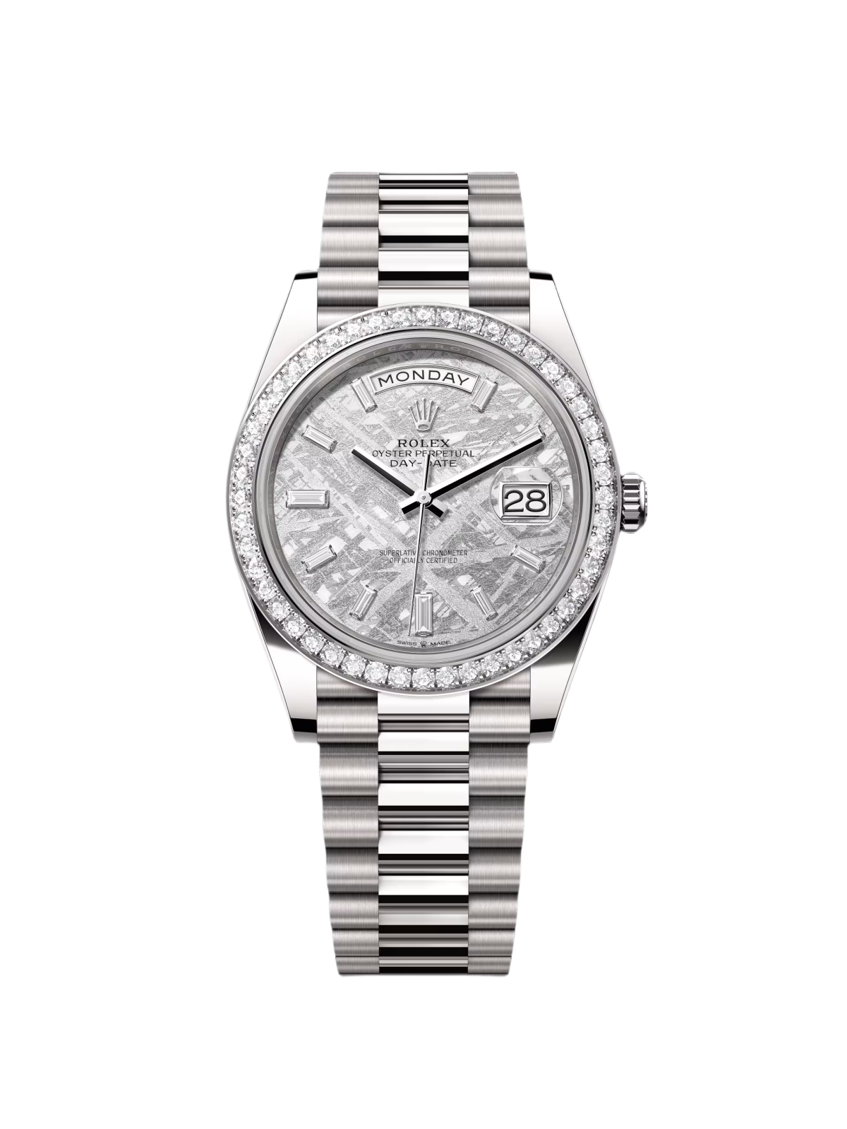 RLX Day-Date 40mm 228349RBR-0040 Meteorite Dial President Bracelet