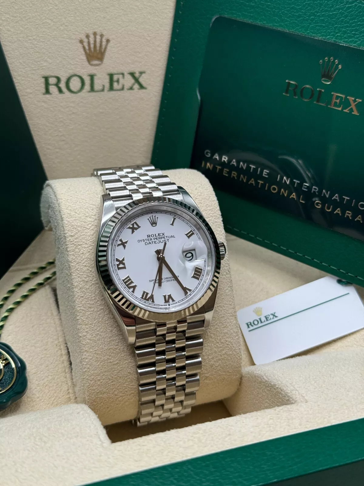 RLX Datejust 41mm 126334 White Roman Oyster Stainless Steel Mens Watch - Image 4