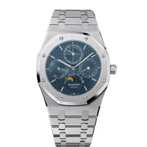 ćSuper ClonećAudemars Piguet Royal Oak Perpetual Calendar Blue grey dial Stainless Steel Watch