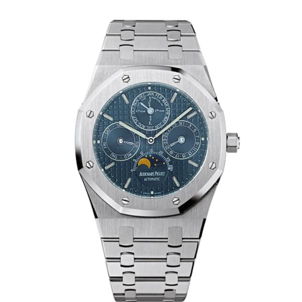【Super Clone】Audemars Piguet Royal Oak Perpetual Calendar Blue grey dial Stainless Steel Watch