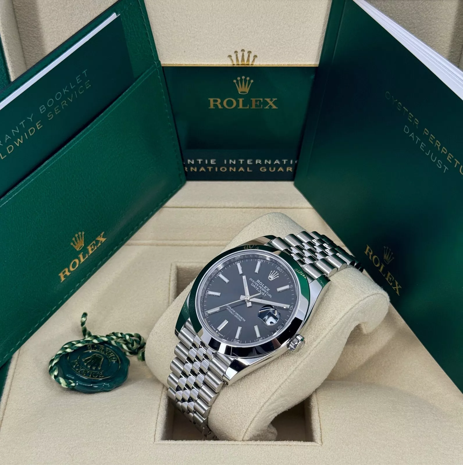 RLX Datejust 41mm 126300 Black Index Oyster 41mm Stainless Steel Watch - Image 5