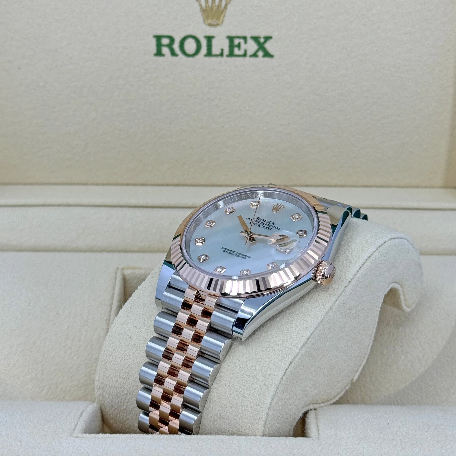 RLX Datejust 41mm 126331 MOP Diamond Jubilee Steel and Rose Gold Watch - Image 6