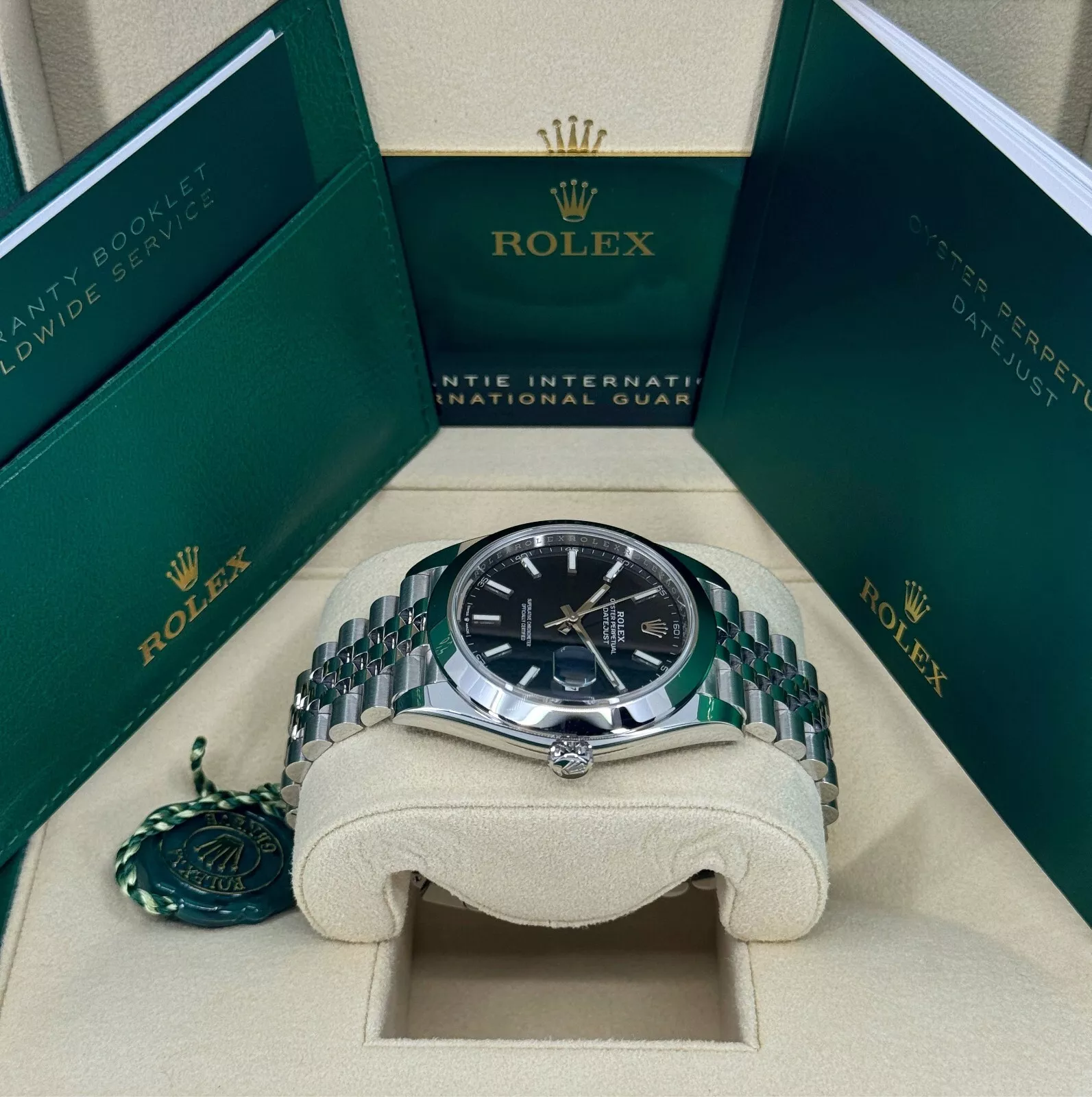 RLX Datejust 41mm 126300 Black Index Oyster 41mm Stainless Steel Watch - Image 6