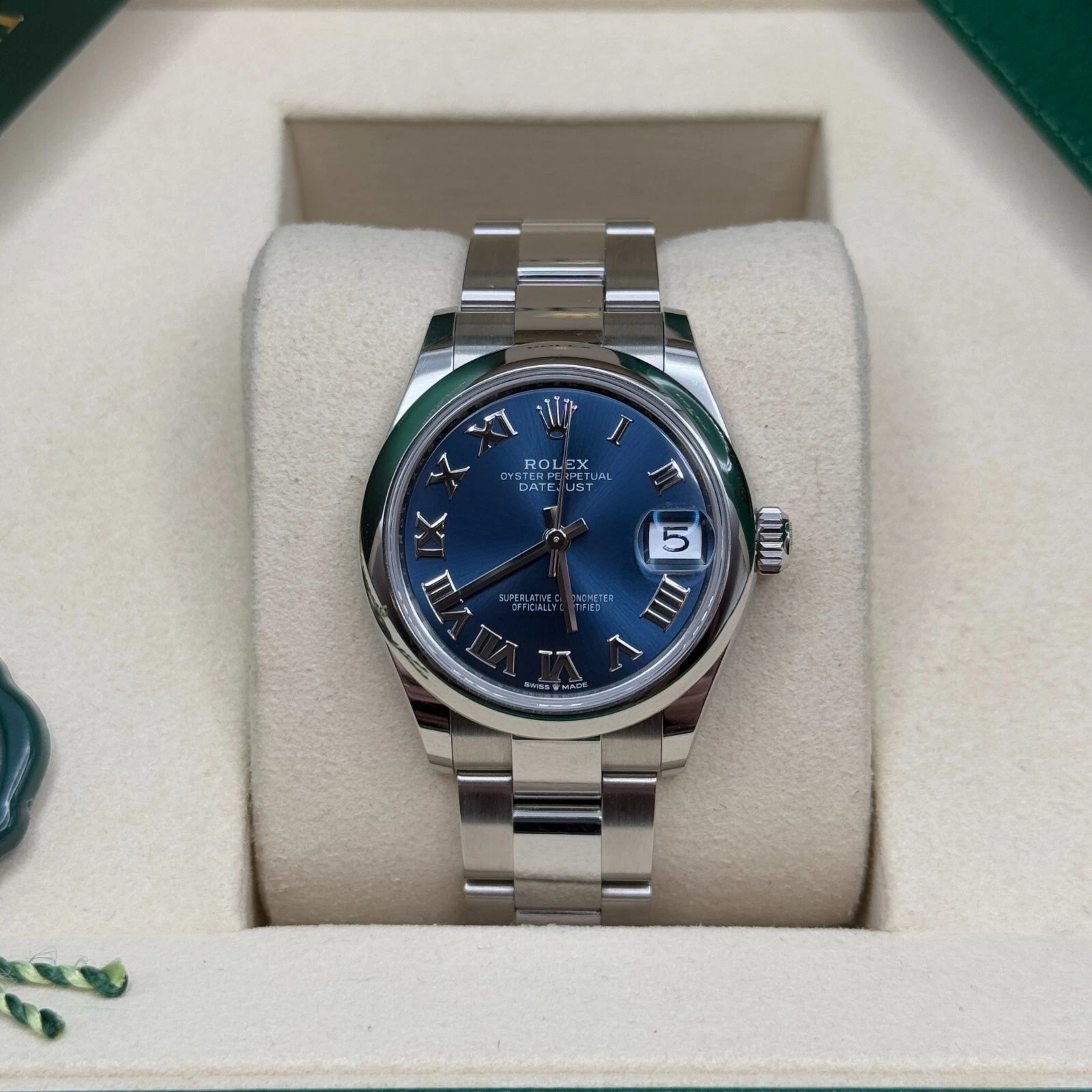 RLX Datejust m278240-0017/0018 31mm Blue Roman Domed Bezel Oyster Oystersteel - Image 3