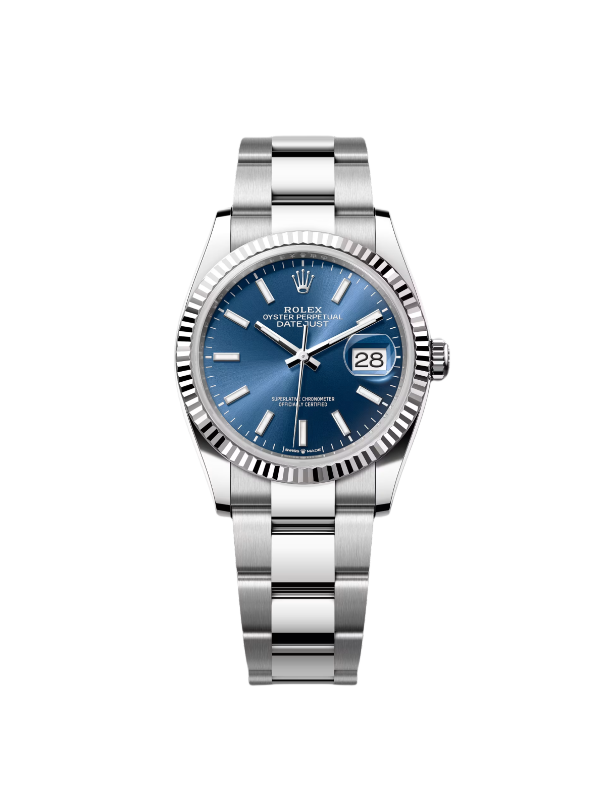 RLX Datejust 36mm 126234 Blue Index Dial 36mm Oyster Stainless Steel