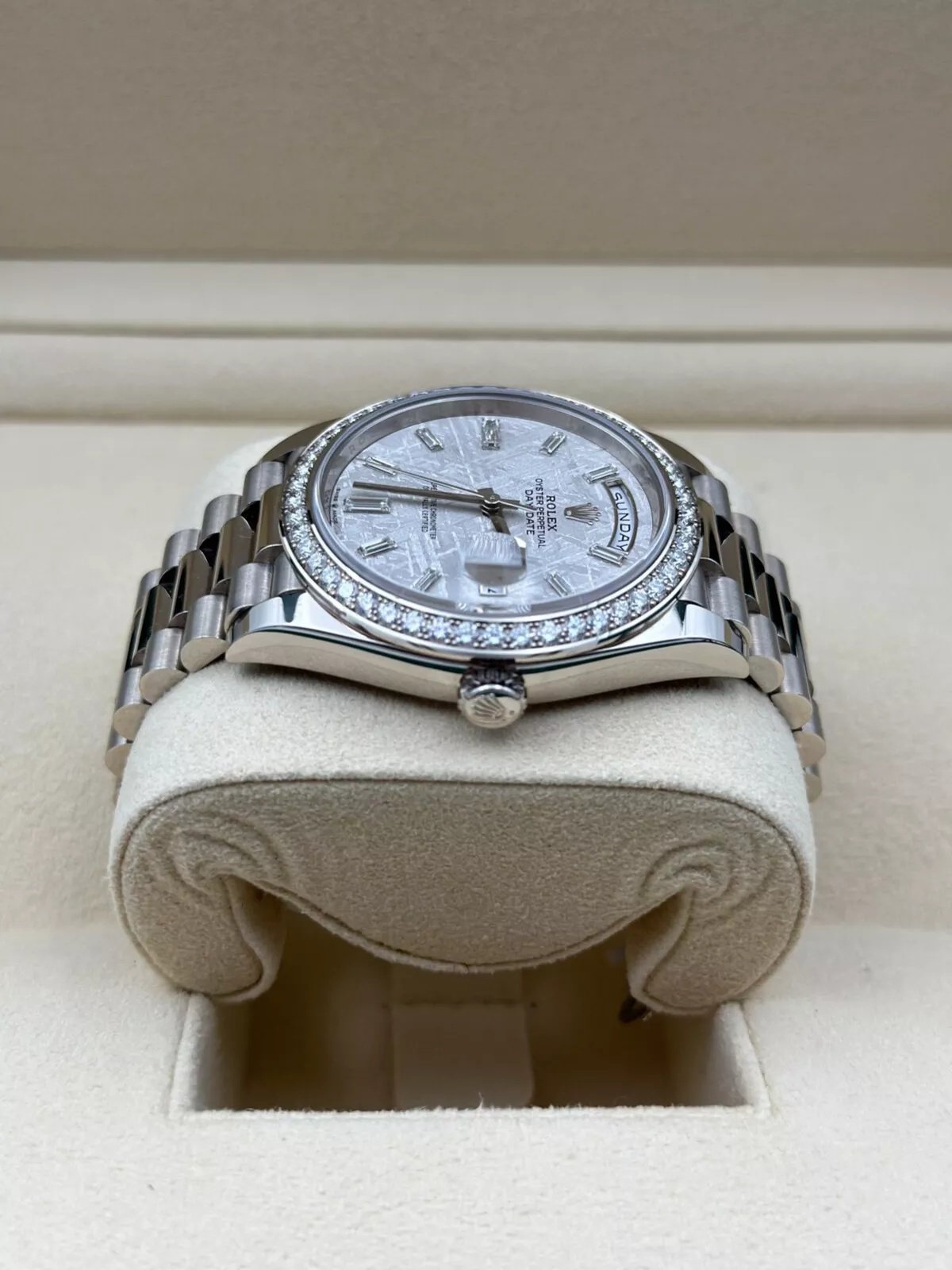 RLX Day-Date 40mm 228349RBR-0040 Meteorite Dial President Bracelet - Image 8