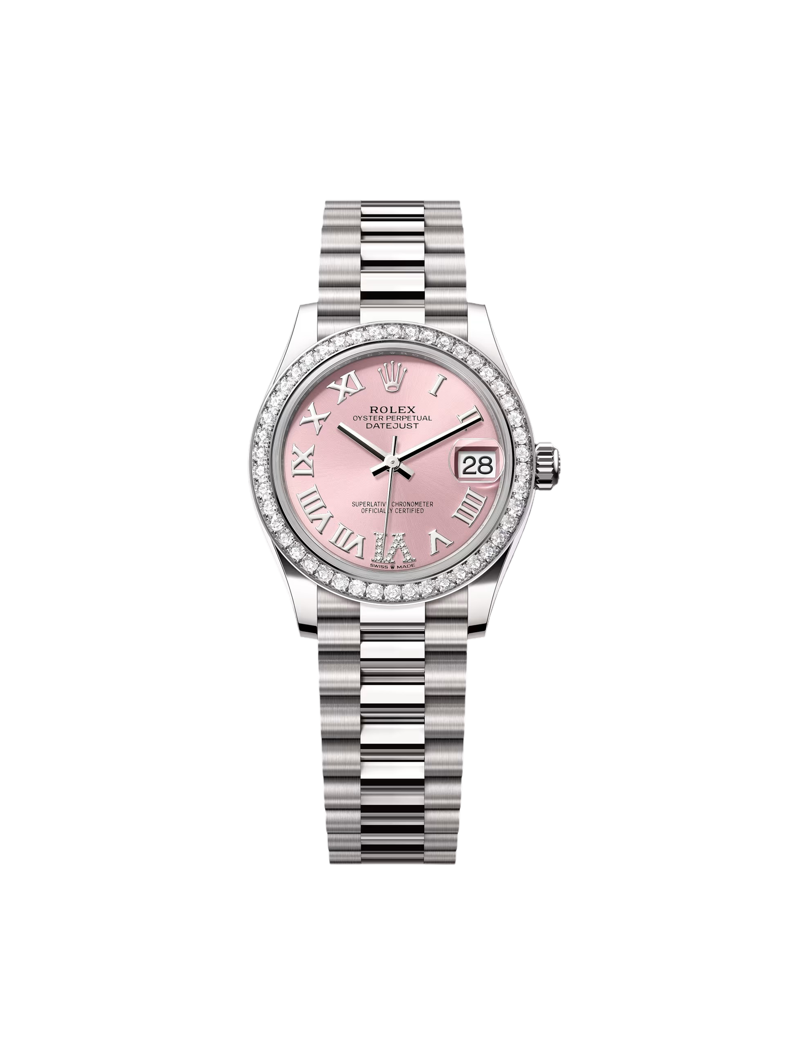 RLX Datejust m278289RBR-0018 Pink Dial White Gold President