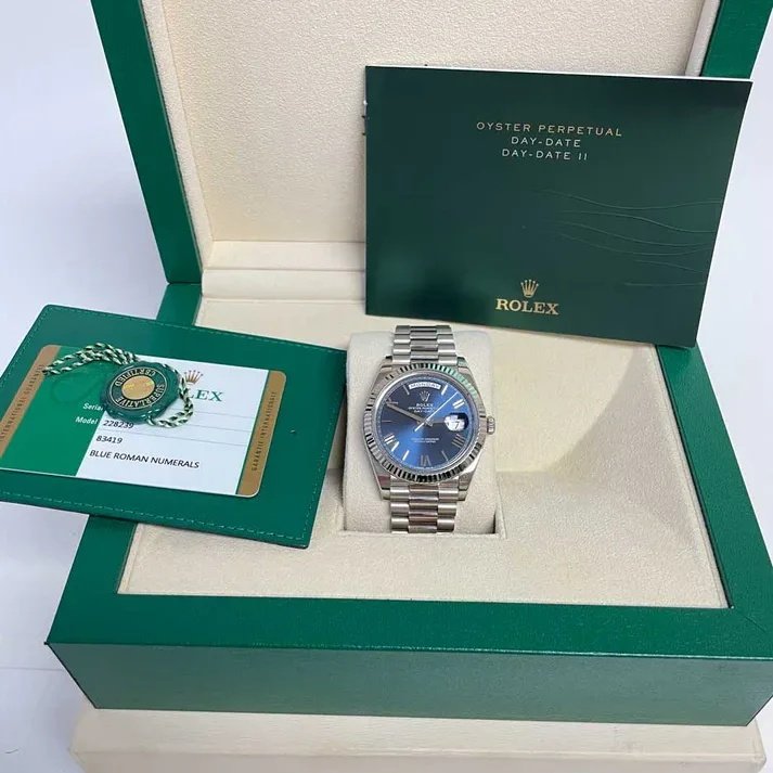 RLX Day-Date "President" 40mm Blue Roman Dial 228236-0007 - Image 10