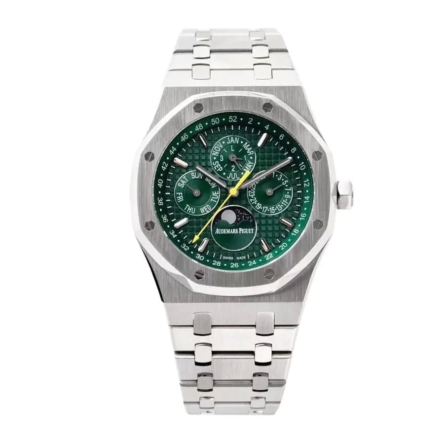 【Super Clone】Audemars piguet Royal Oak Perpetual Calendar Green Dial Watch 41MM
