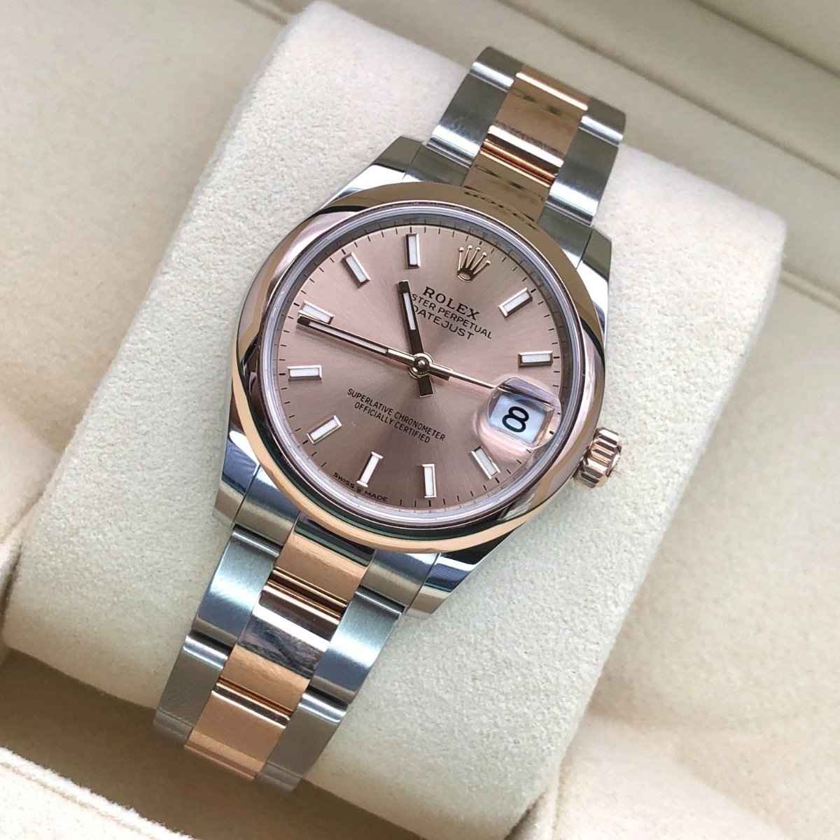 RLX Datejust m278241-0009/0010 Rose 31mm Dial Oyster Bracelet Watch - Image 5