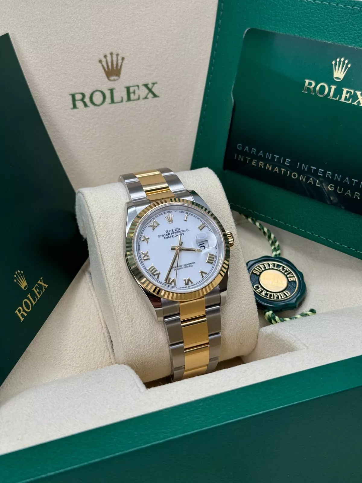 RLX Datejust 36mm 126233 White Dial Oyster Bracelet Watch - Image 4