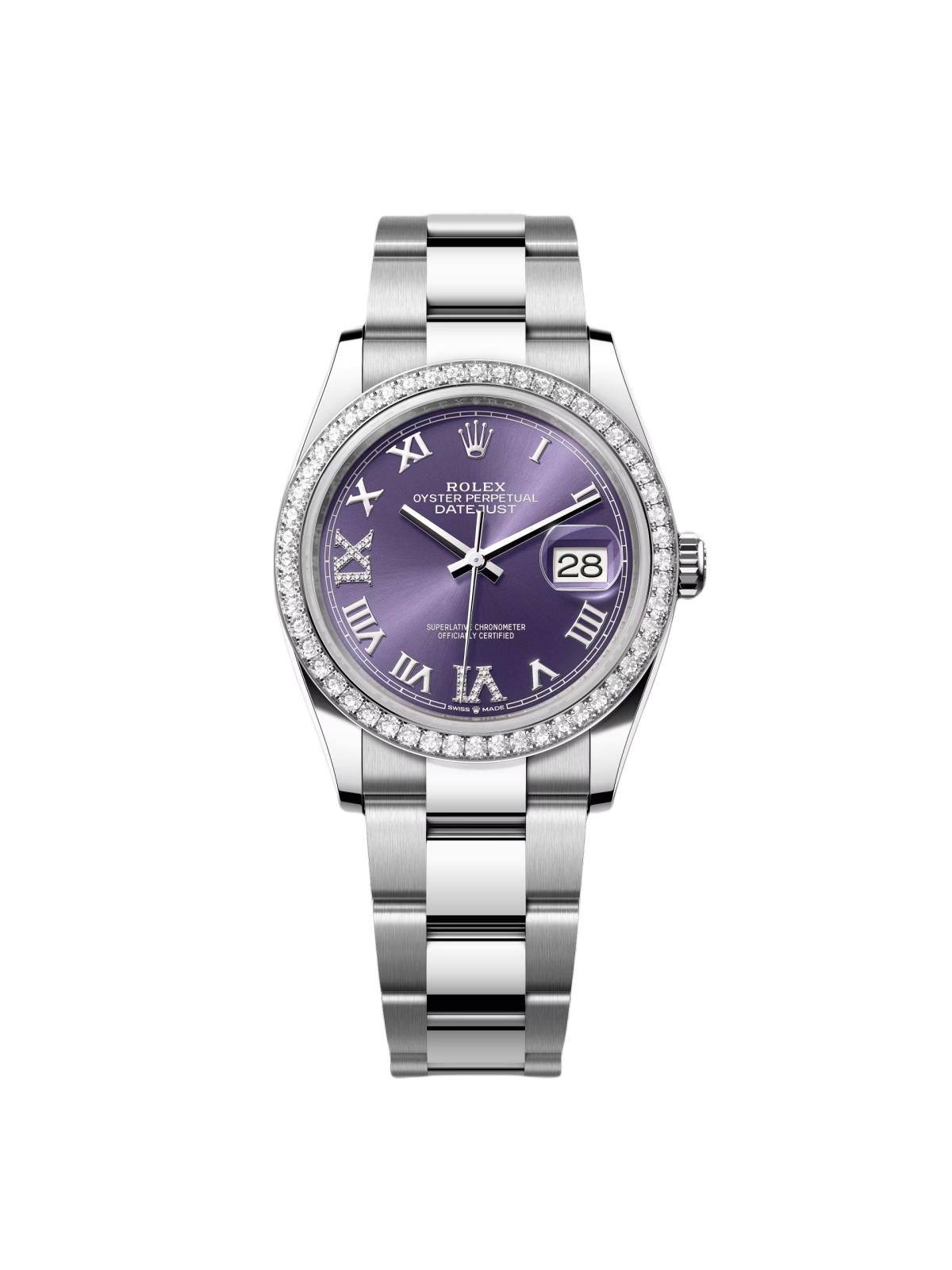 RLX Datejust 36mm 126284 Aubergine Dial Jubilee Bracelet - Image 2