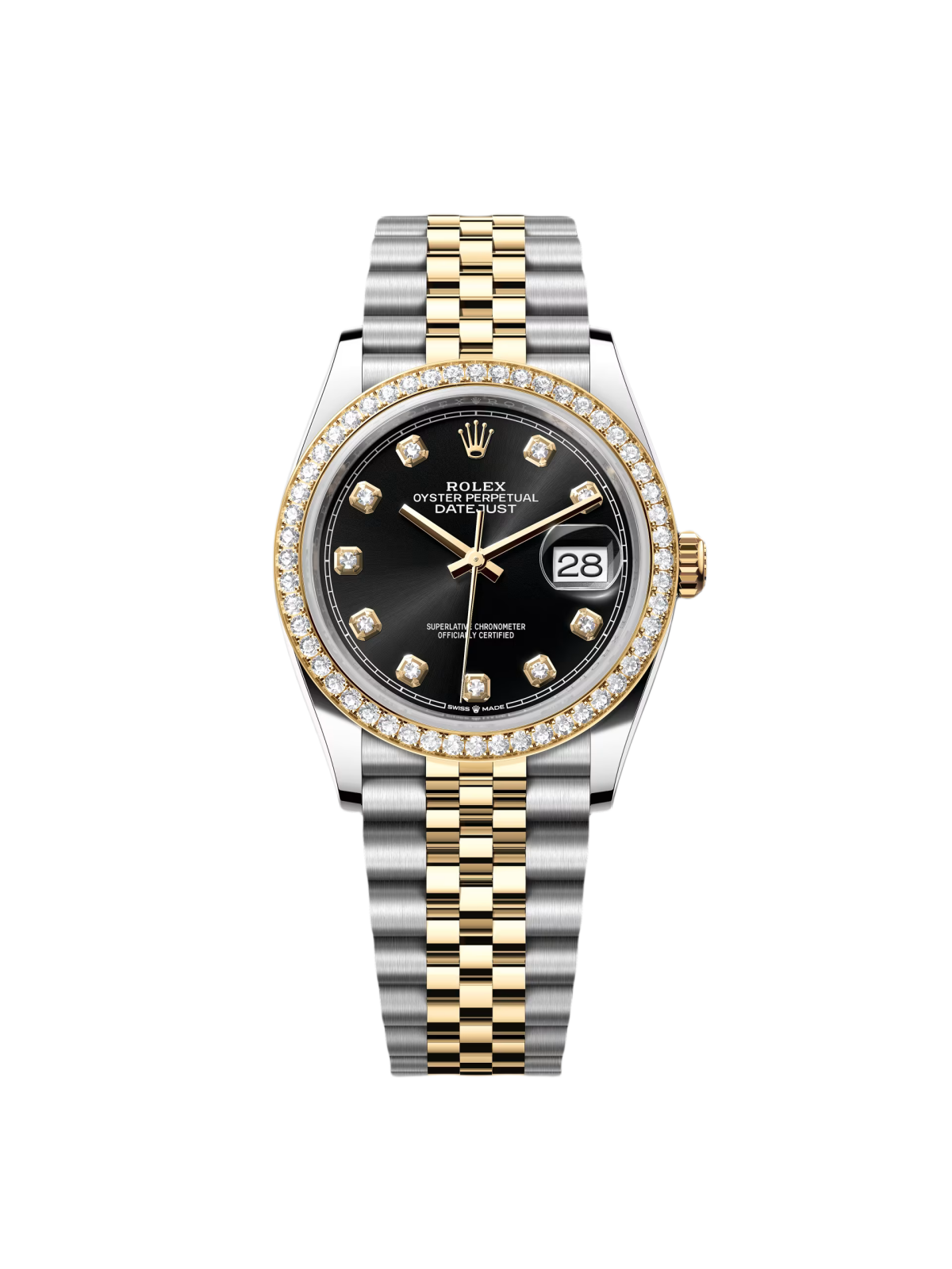 RLX Datejust 36mm 126283 Bright Black Dial Oyster Bracelet Watch - Image 2