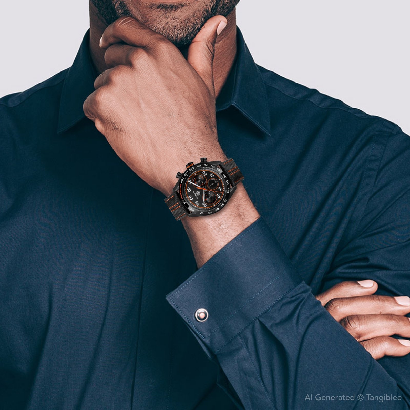 【Super Clone】TAG Heuer Carrera Chronograph x Porsche Orange Racing Men's Watch CBN2A1M.FC6526 - Image 7