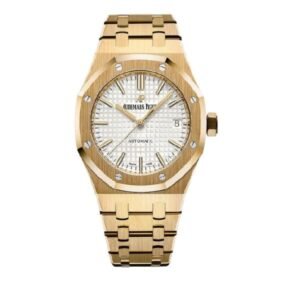 【Super Clone】Audemars Piguet Royal Oak Selfwinding, Silver dial, 37mm, Yellow gold, 15450BA.OO.1256BA.01