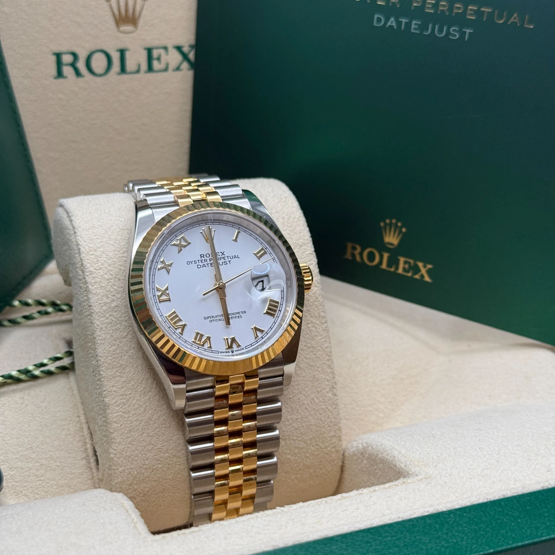 RLX Datejust 36mm 126233 White Dial Oyster Bracelet Watch - Image 10