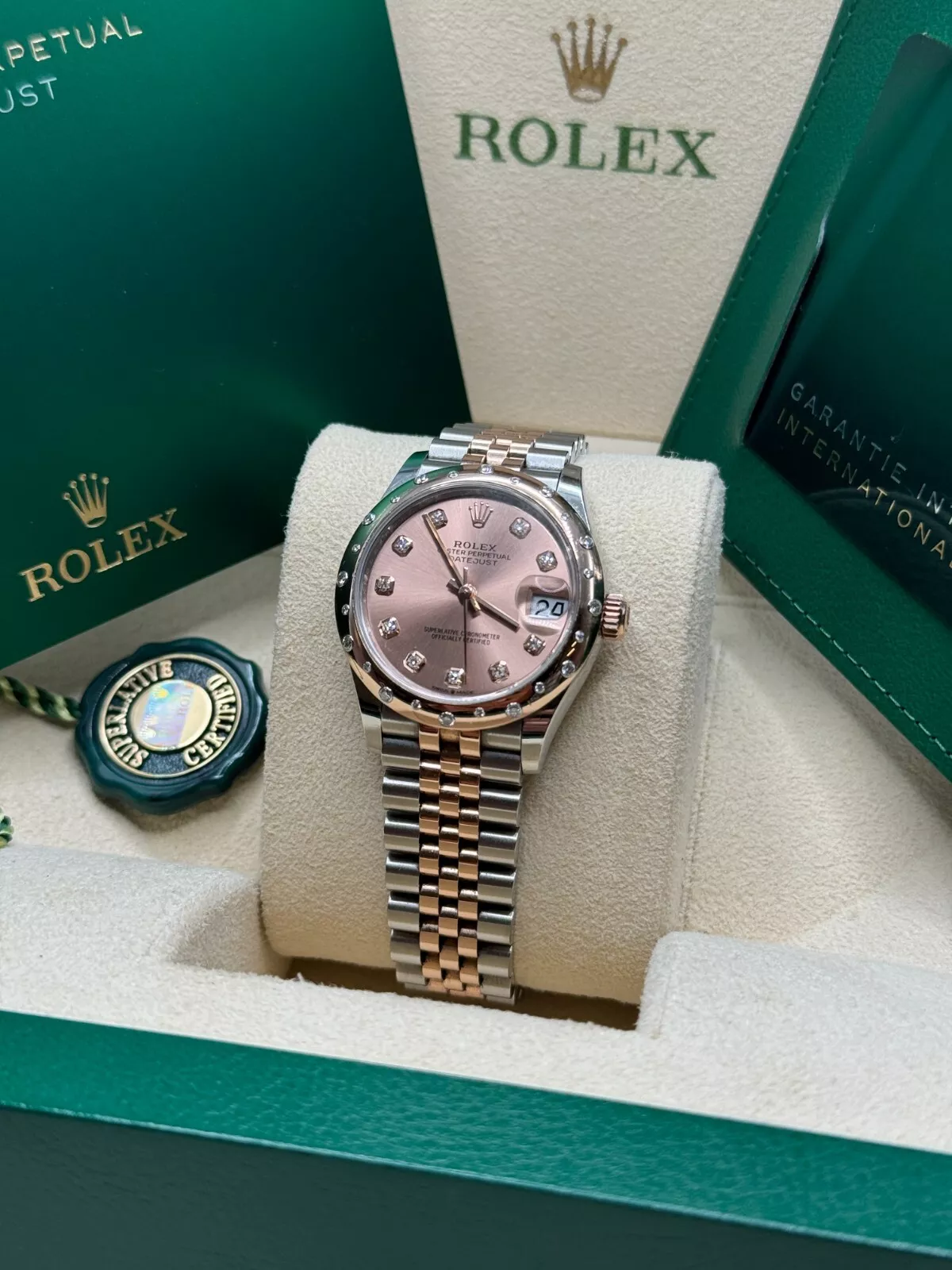 RLX Datejust m278341-0023/0024 Rosé Dial 31mm Oyster Bracelet - Image 5