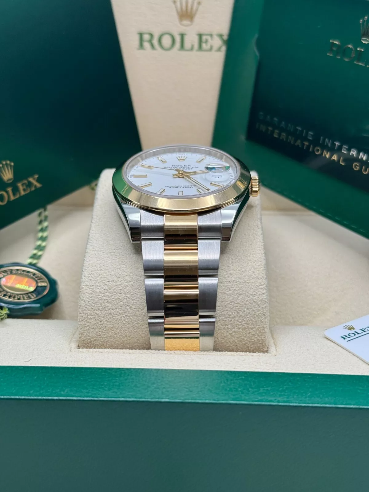 RLX Datejust 41mm 126303 White Index Oyster Steel and Yellow Gold Mens Watch - Image 6