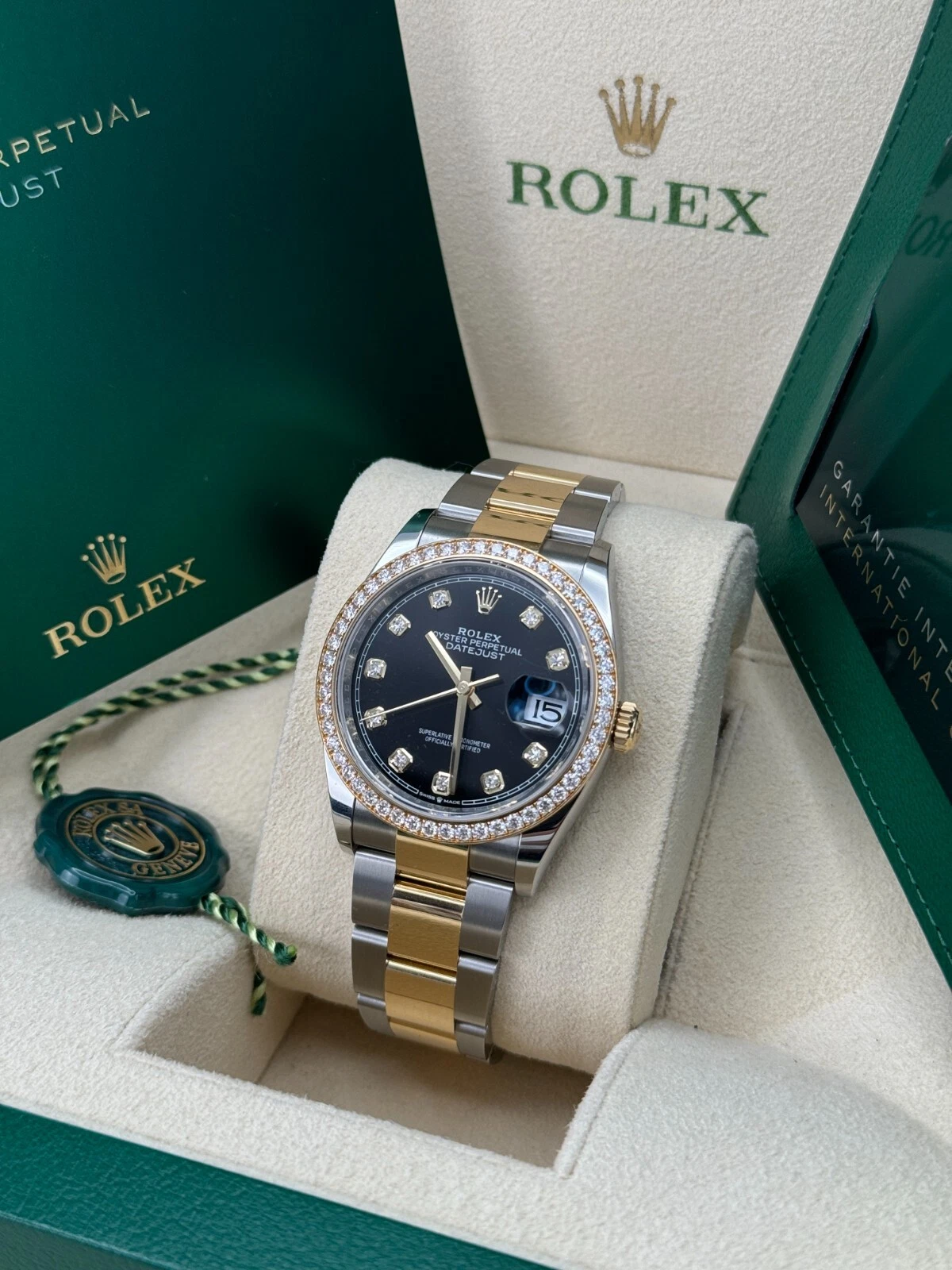 RLX Datejust 36mm 126283 Bright Black Dial Oyster Bracelet Watch - Image 5