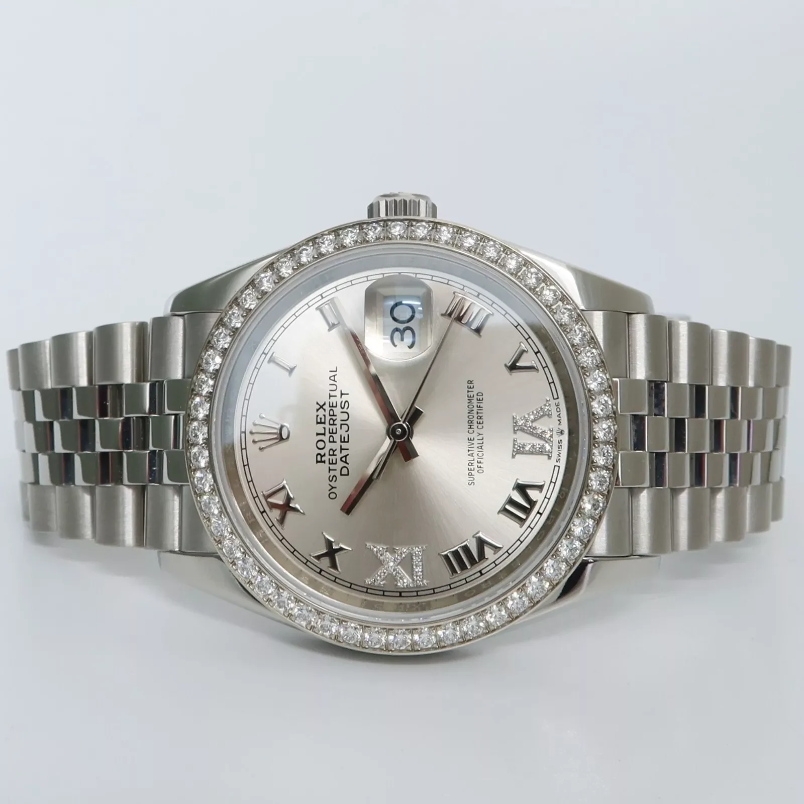 RLX Datejust 36mm 126284 Silver Dial Jubilee Bracelet - Image 3