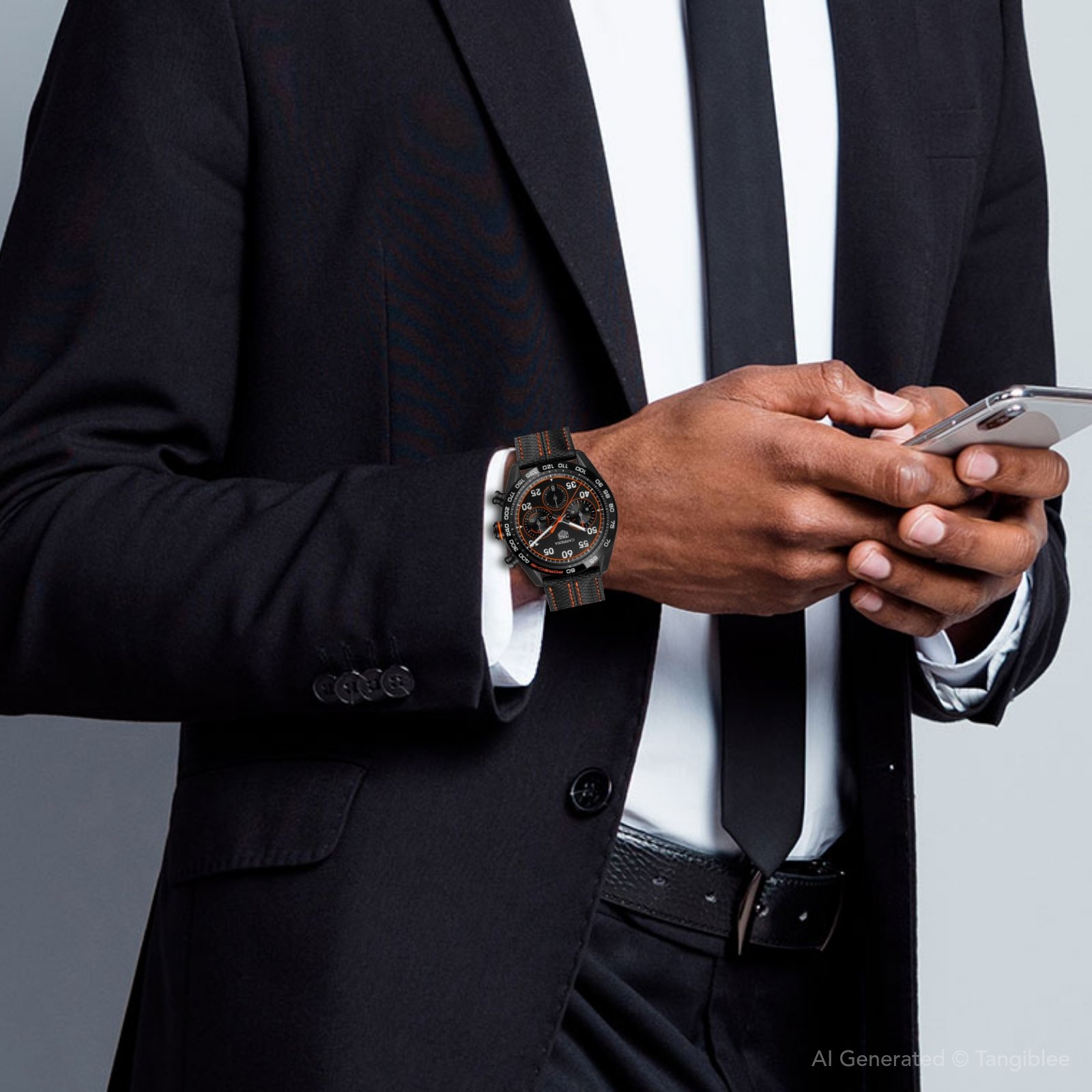 【Super Clone】TAG Heuer Carrera Chronograph x Porsche Orange Racing Men's Watch CBN2A1M.FC6526 - Image 6