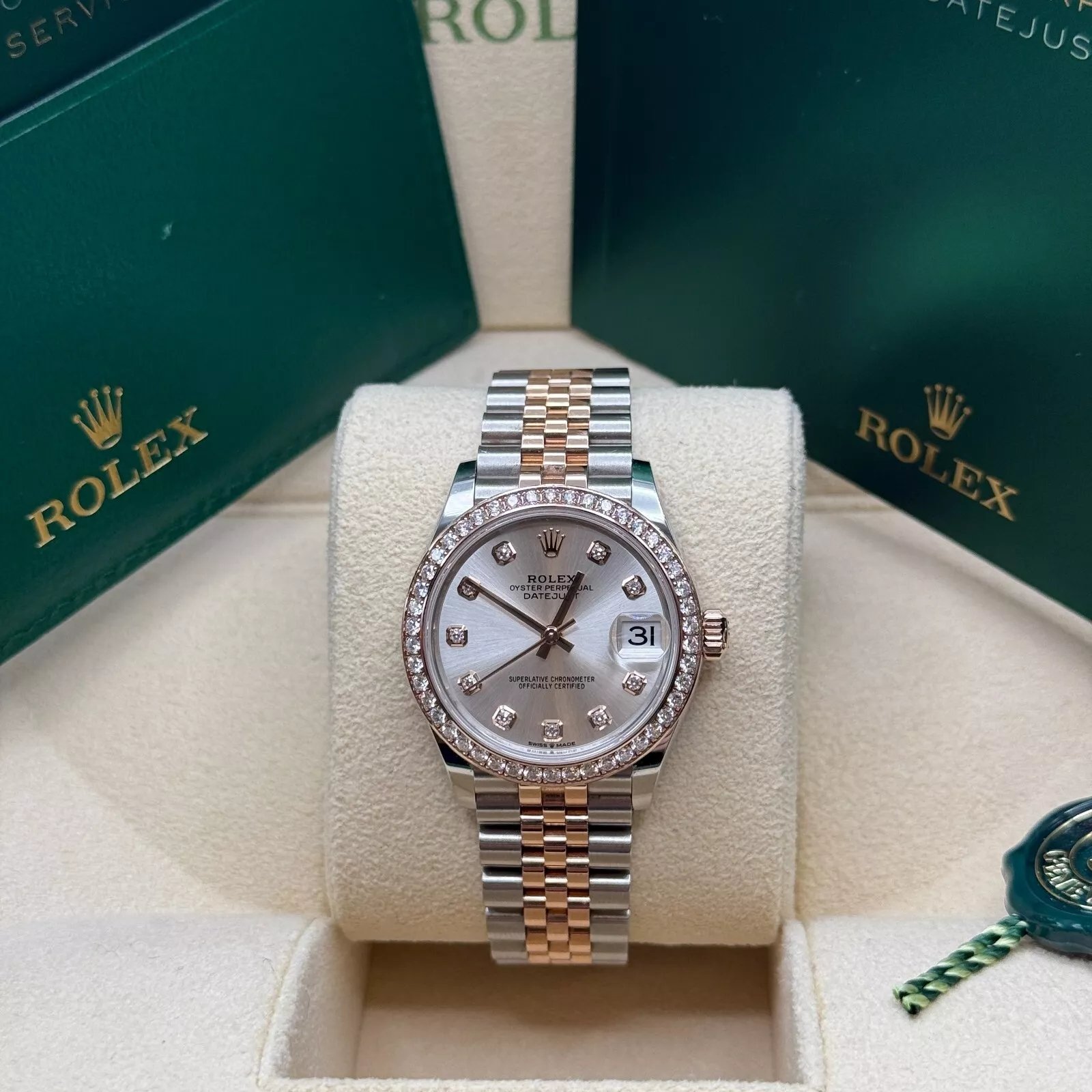 RLX Datejust m278381-0015/0016 Silver Diamond Dial Diamond-Set Bezel 31mm - Image 3