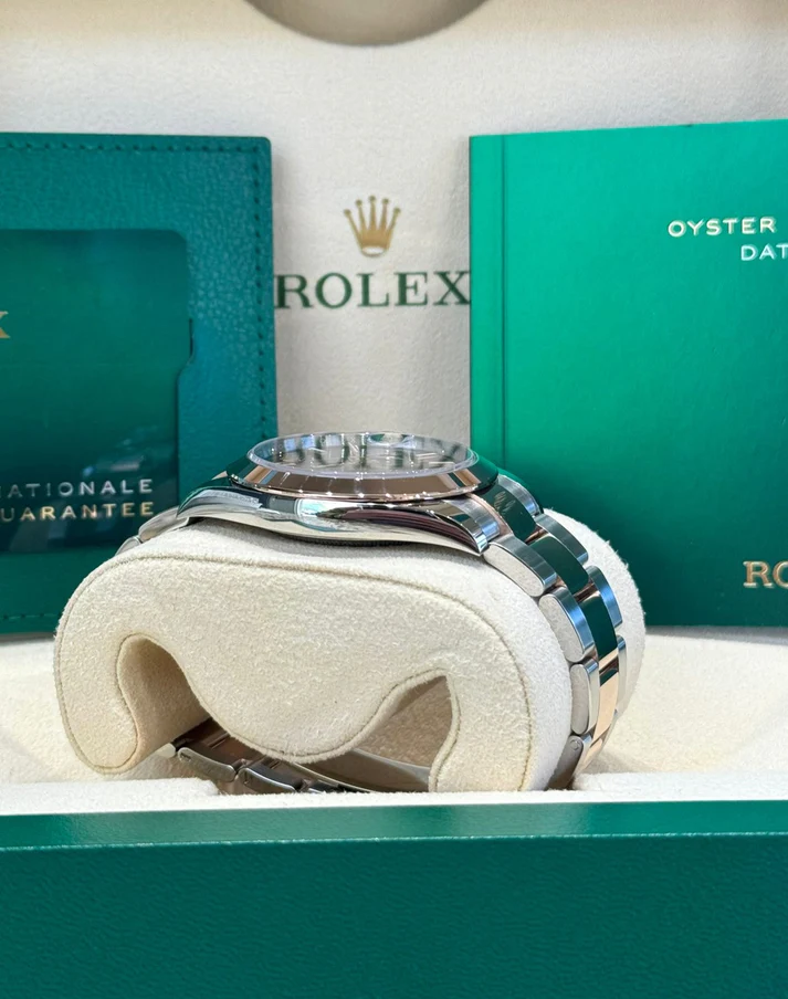 RLX Datejust 41mm 126301 Chocolate Index Oyster Steel and Everose Gold Watch - Image 7