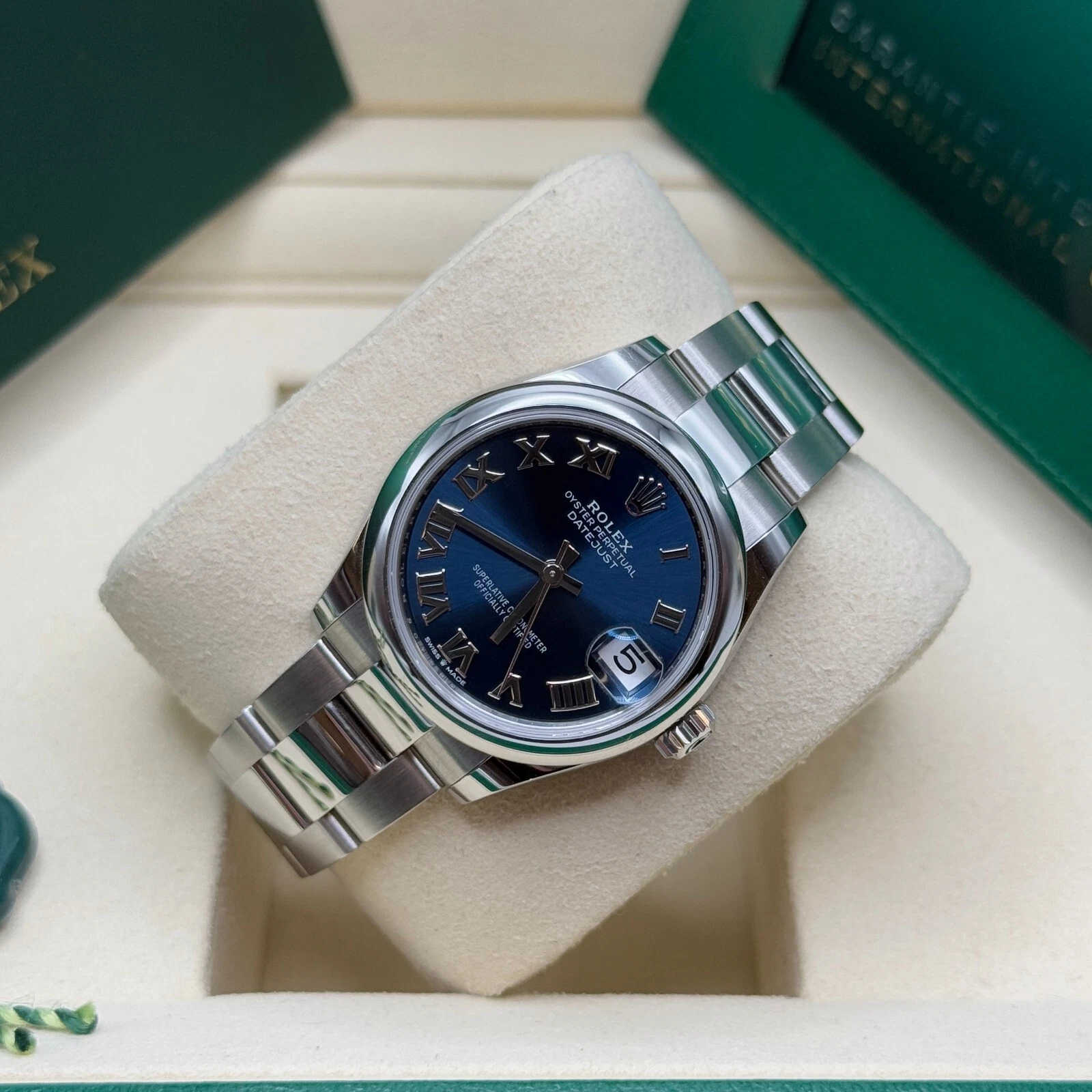 RLX Datejust m278240-0017/0018 31mm Blue Roman Domed Bezel Oyster Oystersteel - Image 6