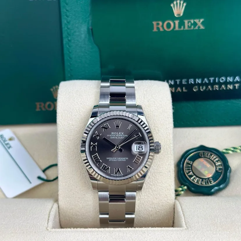 RLX Datejust m278274-0021/0022 Dark Grey Roman 31mm Dial Oyster Watch - Image 8