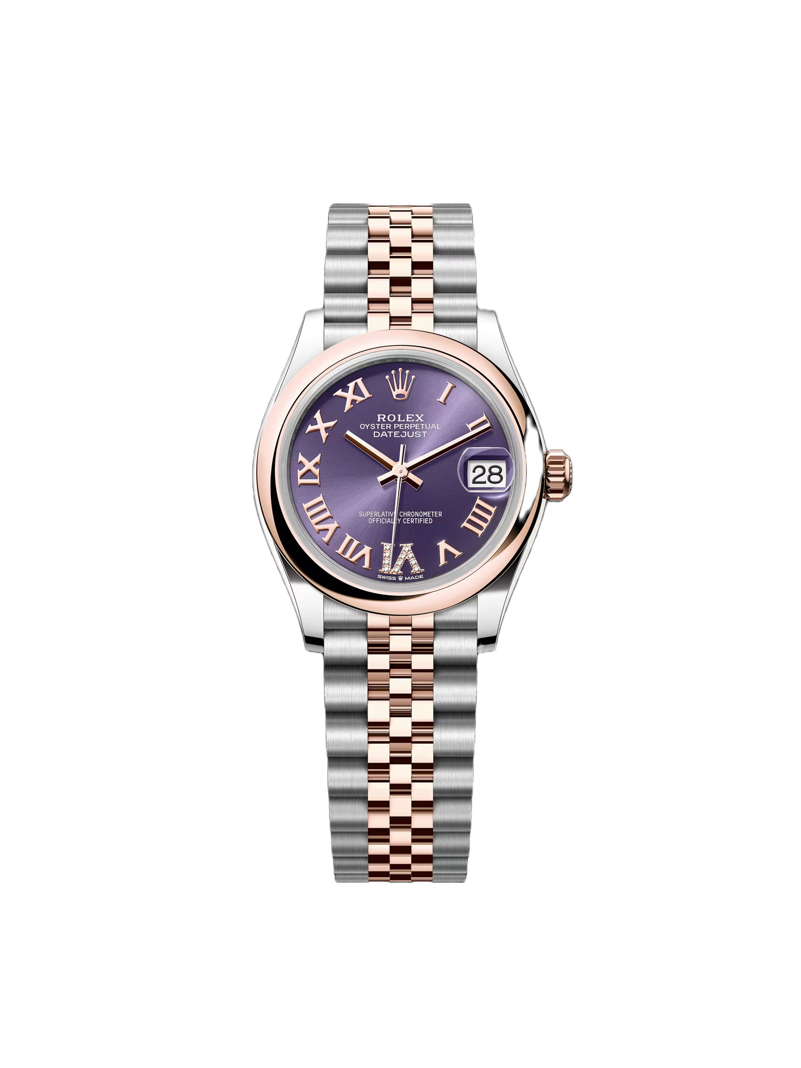 RLX Datejust m278241-0019/0020 Aubergine 31mm Dial Oyster Bracelet Watch - Image 2