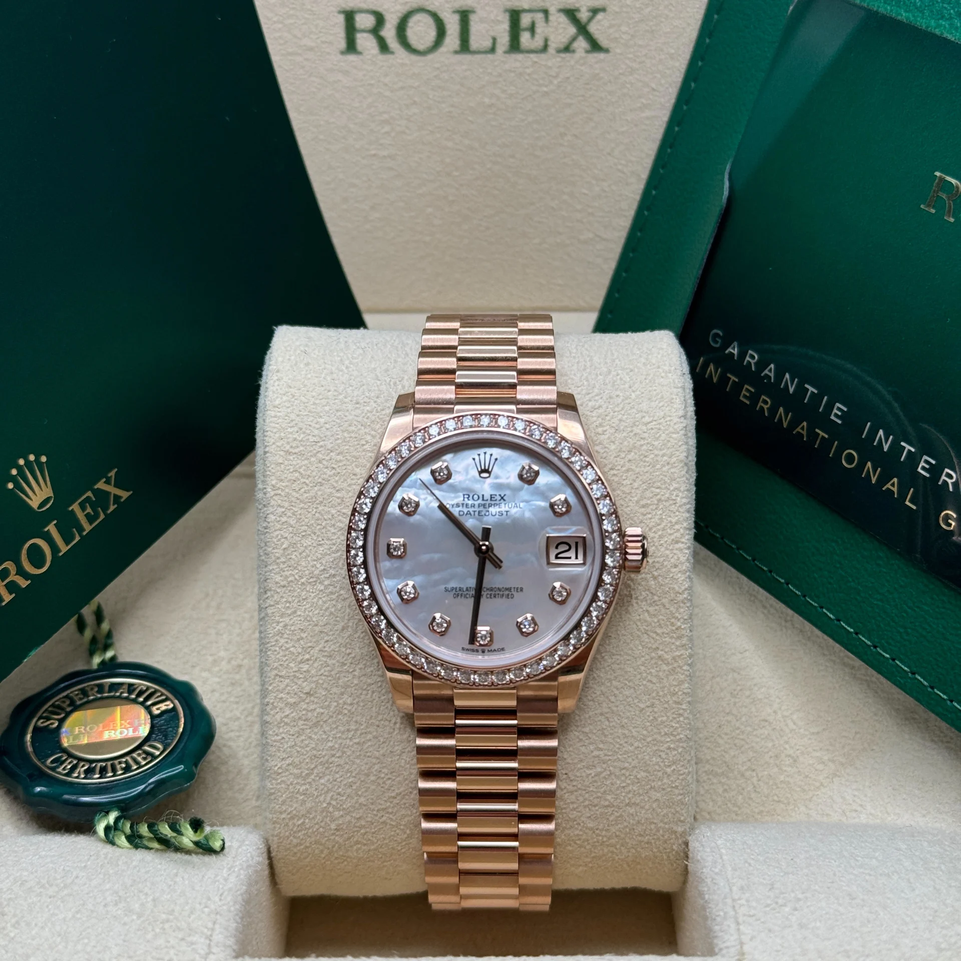 RLX Datejust m278285RBR-0005 Mother-of-Pearl 31mm Dial - Image 6