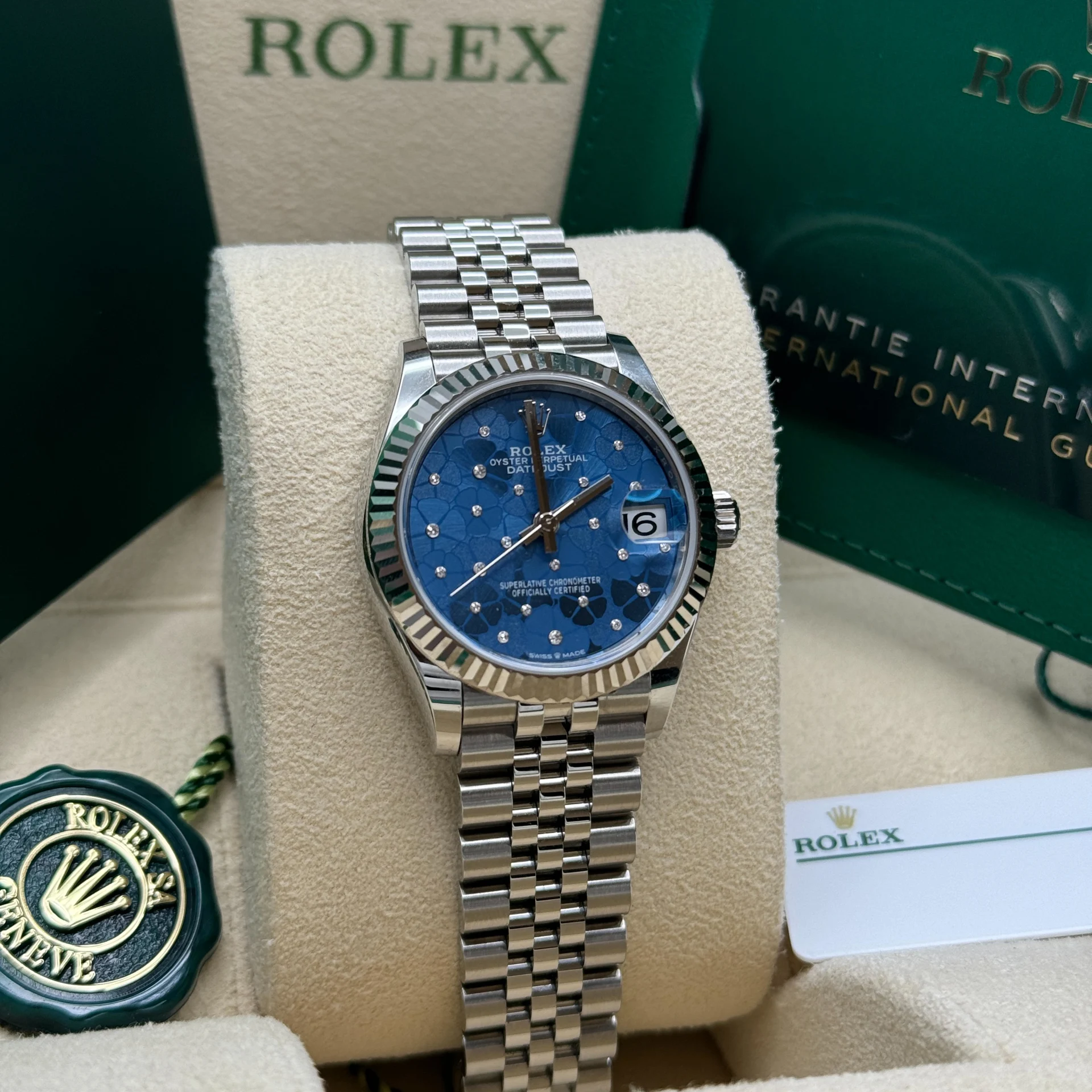 RLX Datejust m278274-0035/0036 Azzurro Blue Dial Oyster Watch - Image 9