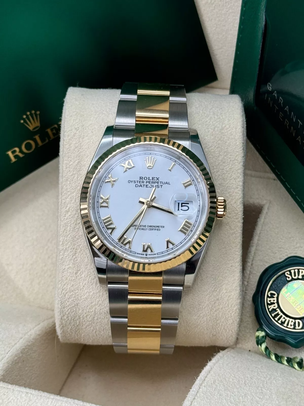 RLX Datejust 36mm 126233 White Dial Oyster Bracelet Watch - Image 6