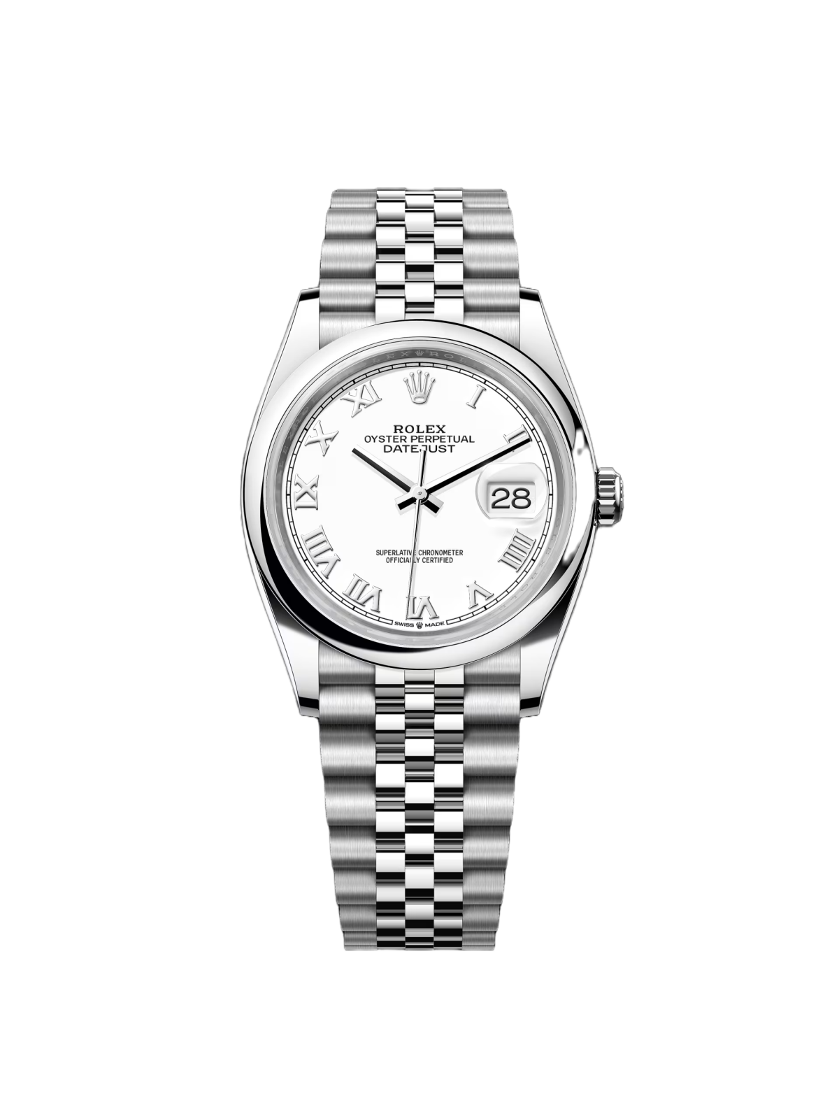 RLX Datejust 36mm 126200 Stainless Steel White Roman Dial Oyster - Image 2