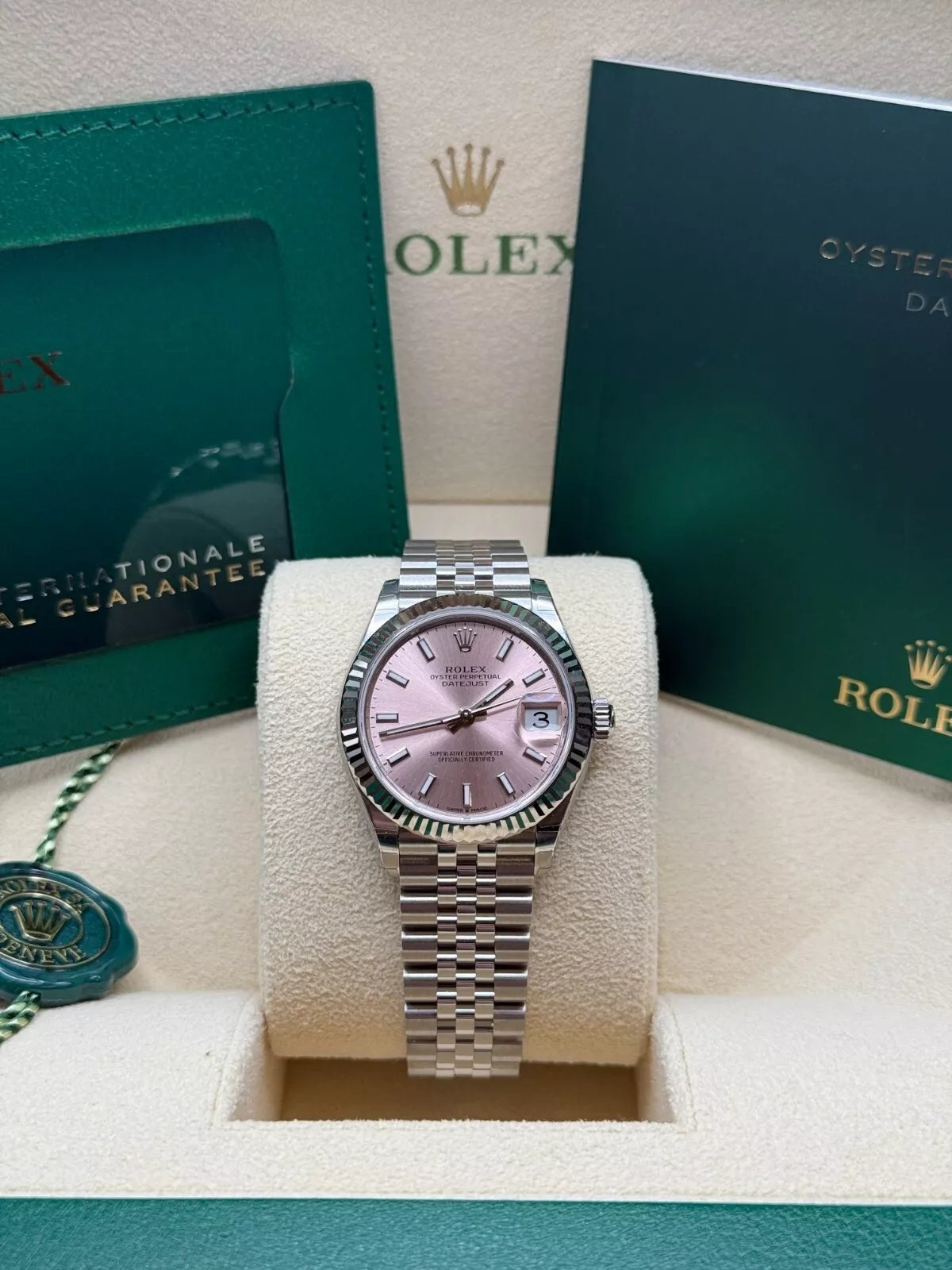 RLX Datejust m278274-0013/0014 Pink Dial 31mm Fluted Bezel Oyster Bracelet - Image 3