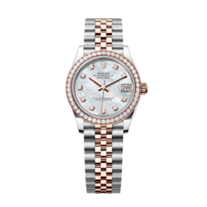 RLX Datejust m278381-0025/0026 Mother-of-Pearl Diamond 31mm Dial Diamond-Set Bezel and Oyster Bracelet Watch
