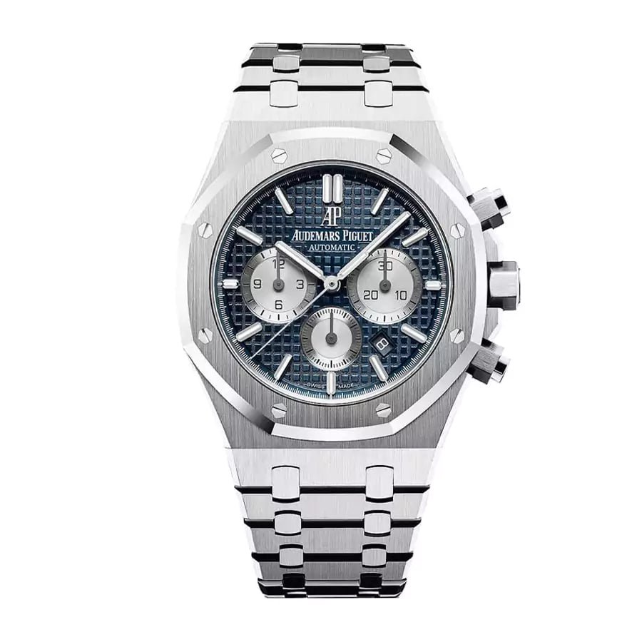 【Super Clone】Audemars Piguet Royal Oak 41mm Blue Dial Stainless Steel Bracelet Men's Watch