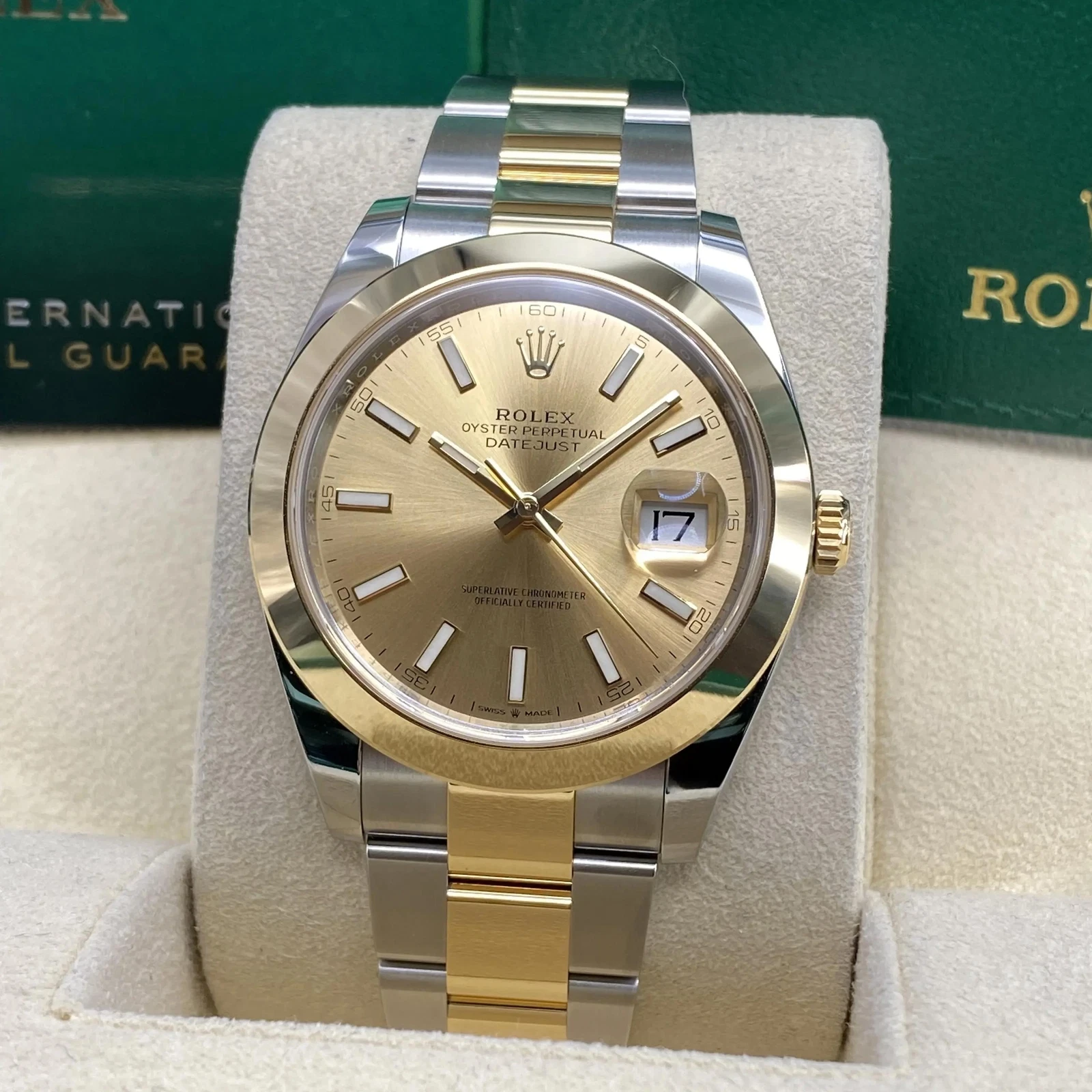 RLX Datejust 41mm 126303 Champagne Index Oyster Steel and Yellow Gold Mens Watch - Image 3