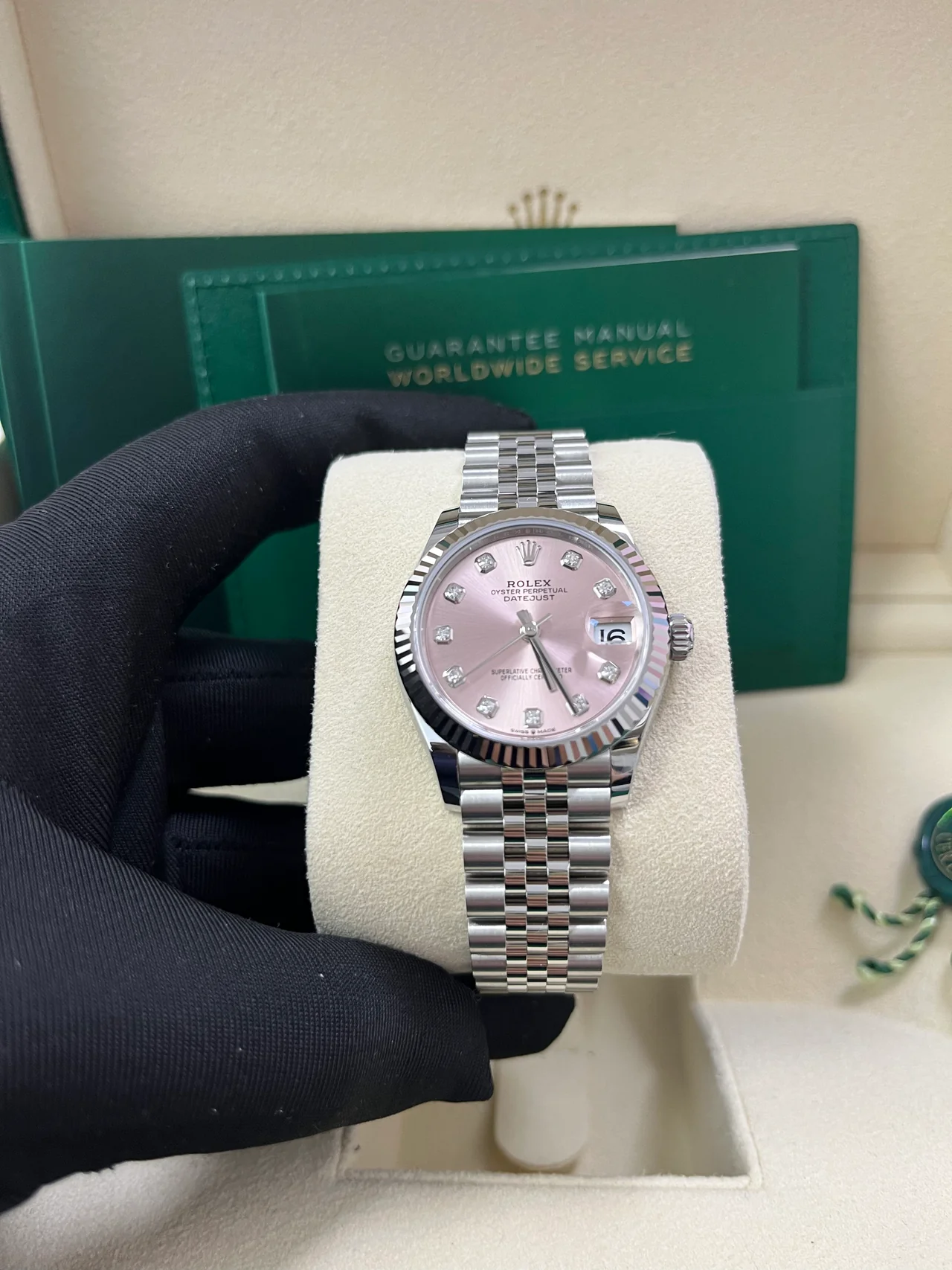 RLX Datejust m278274-0031/0032 Pink 31mm Dial Oyster Watch - Image 8