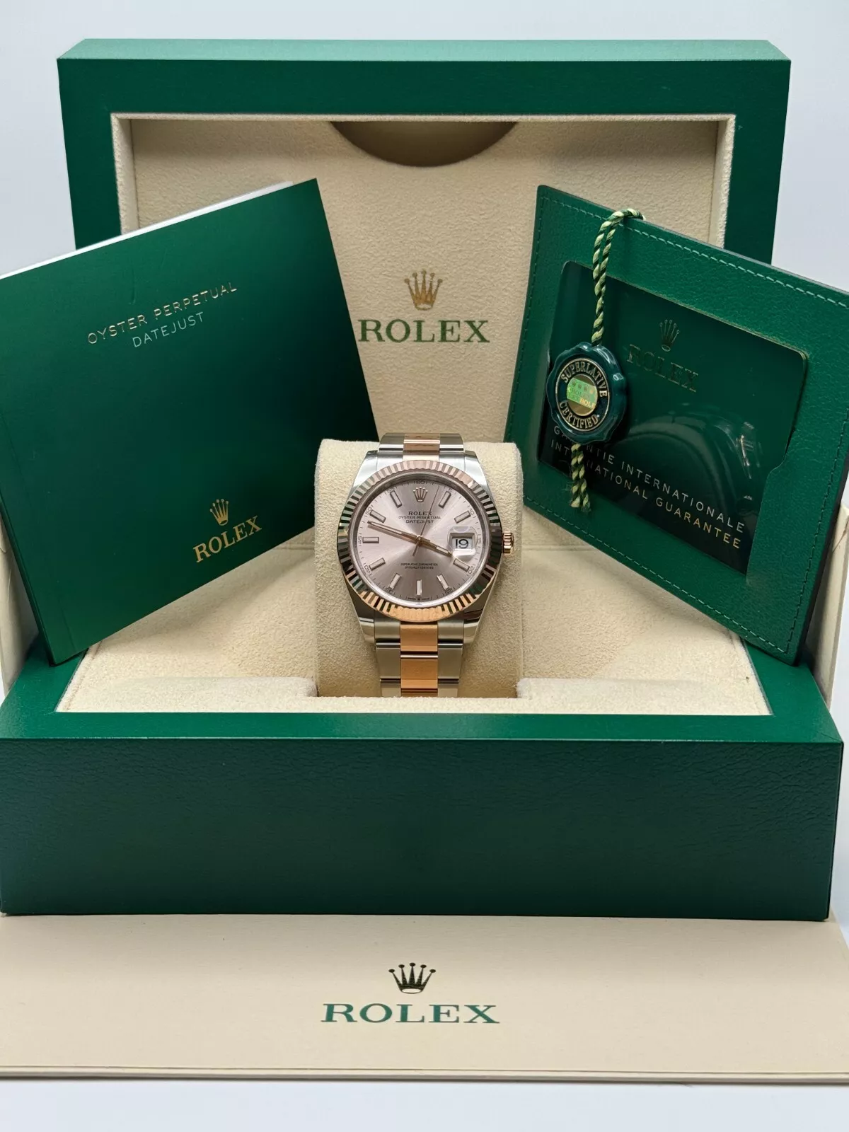 RLX Datejust 41mm 126331 Sundust Index Oyster Steel and Everose Gold Watch - Image 12