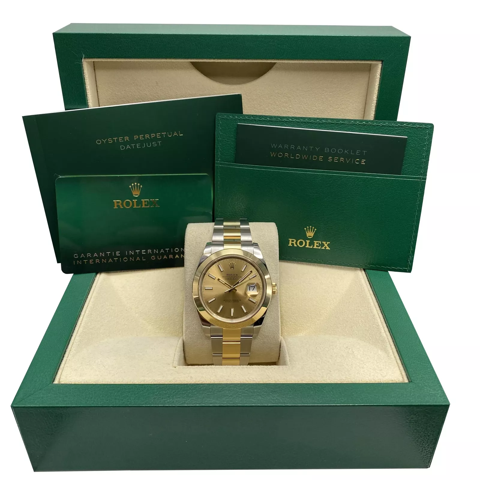 RLX Datejust 41mm 126303 Champagne Index Oyster Steel and Yellow Gold Mens Watch - Image 9
