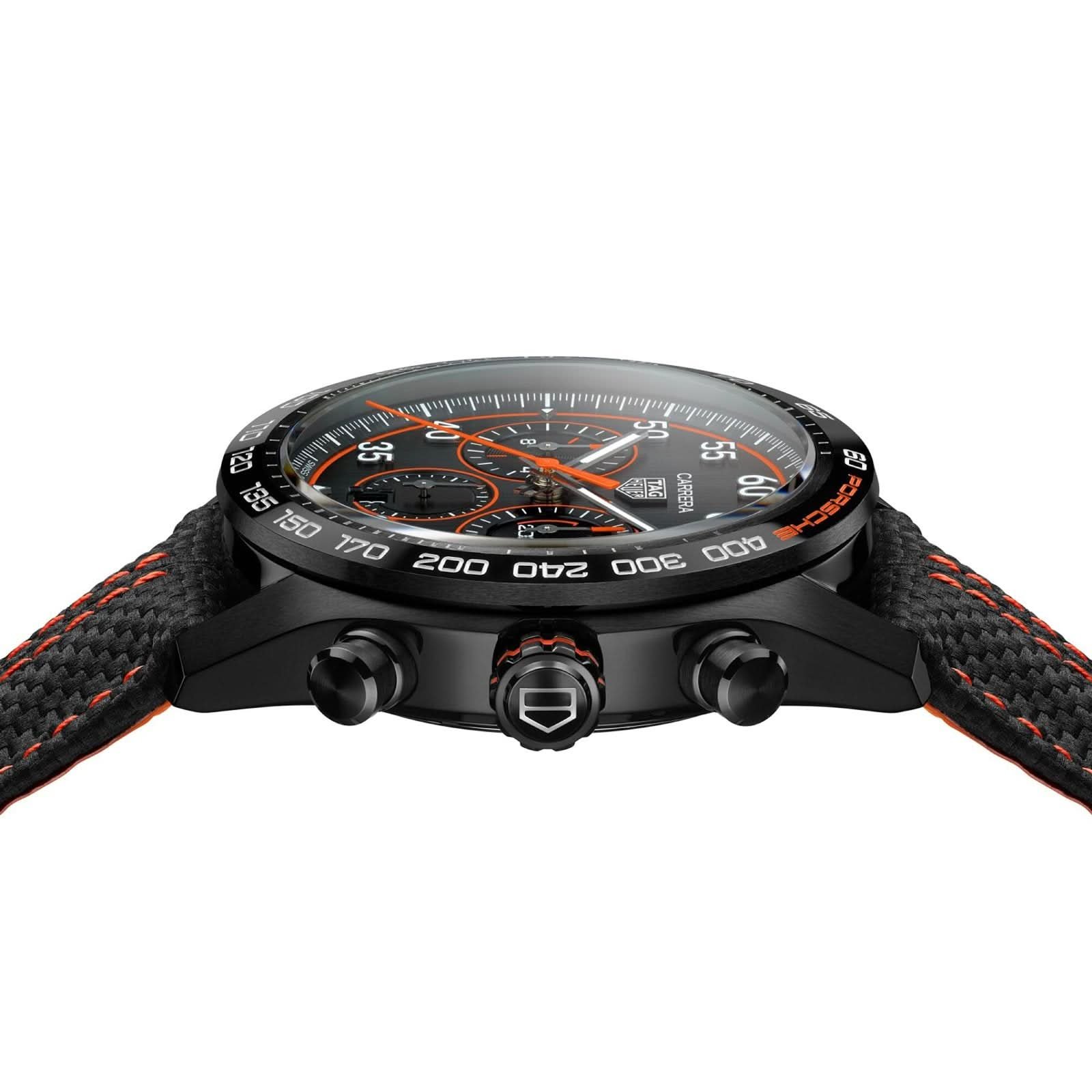 【Super Clone】TAG Heuer Carrera Chronograph x Porsche Orange Racing Men's Watch CBN2A1M.FC6526 - Image 3
