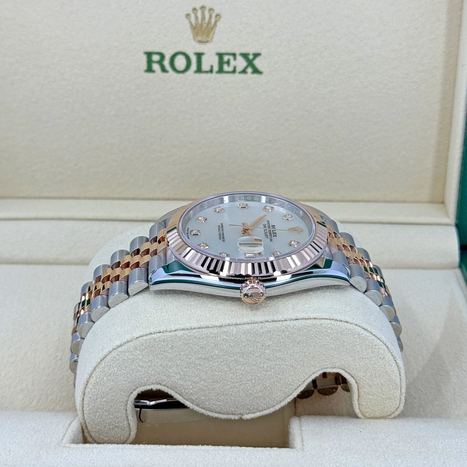 RLX Datejust 41mm 126331 MOP Diamond Jubilee Steel and Rose Gold Watch - Image 8