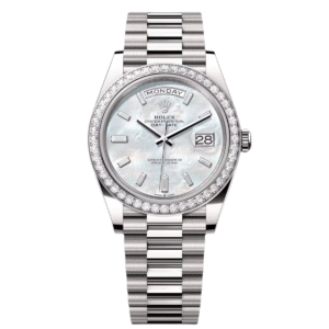 Rolex Day-Date 40mm 228349RBR-0046 White Mother-of-Pearl Dial President Bracelet